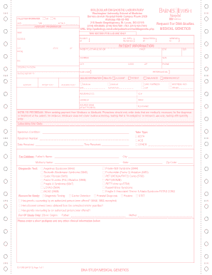 Request for DNA Studies Form