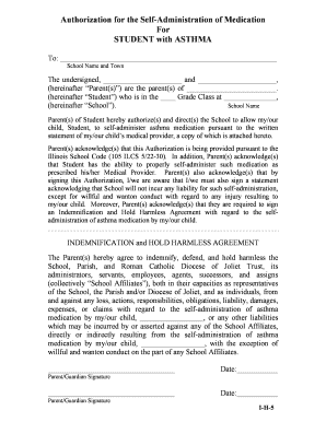 Authorization for Self-Administration of Medication