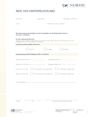 NHC HIV-UNTERSUCHUNG