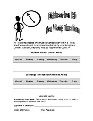 Employee Flex Comp Time Reconciliation Form