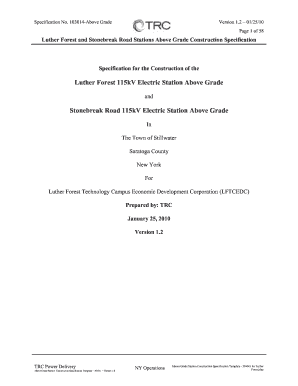 Above Grade Station Construction Specification Template - 30-041 for Luther Forestdoc