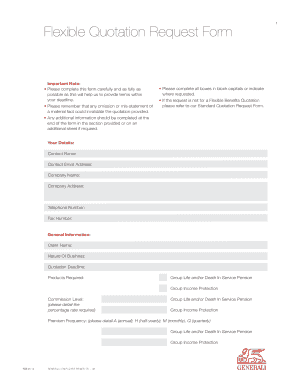 Flexible Quotation Request Form