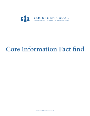 Financial Planning Fact Find Form