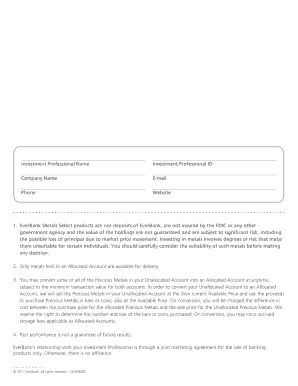 Fillable Online EverBank Metals Selec Accounts - gvcaponlinecom Fax ...