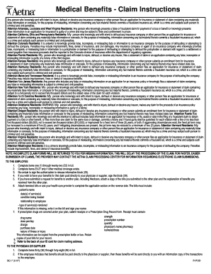 Aetna Medical Benefits Claim Form