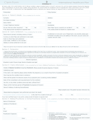 International Healthcare Claim Form