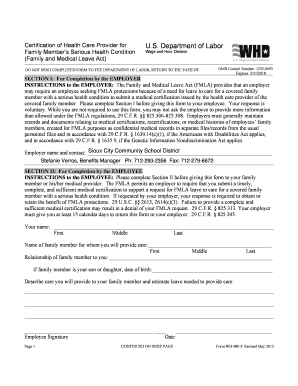 Family Member's Serious Health Condition Certification