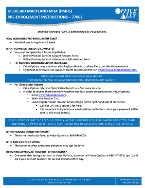 Maryland MHA Provider Services Account Request Form