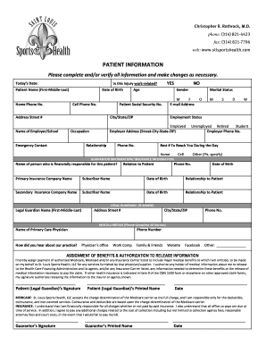 Patient Medical Information Form