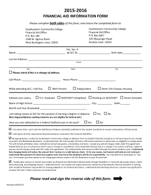 Financial Aid Information Form