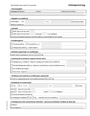 Swedish Employment Certificate