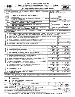 IRS Form 990 2014