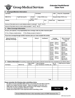 Extended Health/Dental Claim Form