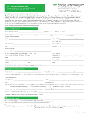 ADA Membership Application Form