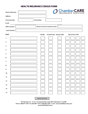 Health Insurance Census Form