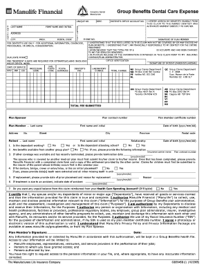 Canadian Dental Group Benefits Claim Form
