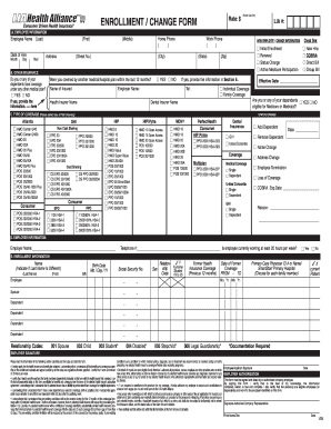 Employee Health Insurance Enrollment Form