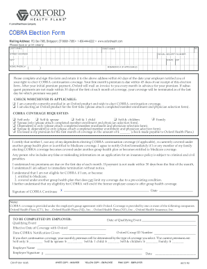 COBRA Election Form