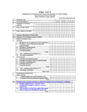 Uttar Pradesh VAT Return Form XXIV-B
