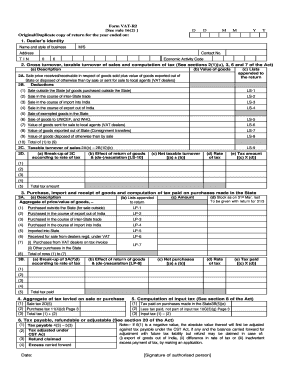 VAT-R2 Return Form