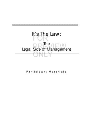 Employment Law Training Materials
