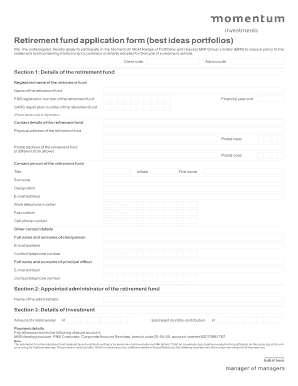 Retirement Fund Application Form
