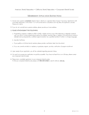 California Dental Association Membership Application