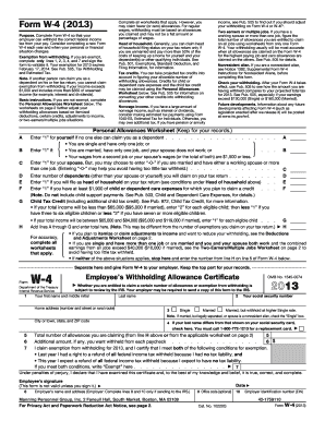 Form W-4 (2013)