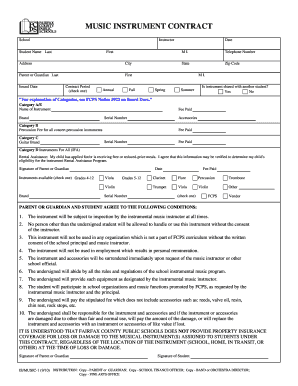 Music Instrument Contract