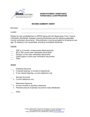 Down Payment Assistance Forgivable Loan Program