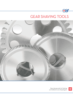 Gear Shaving Tools Order Form