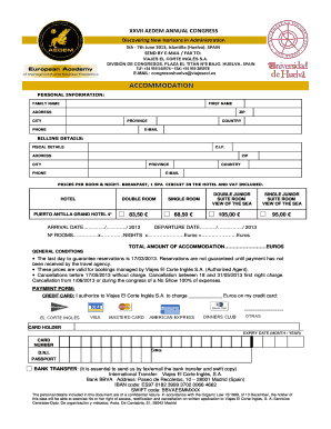 Hotel Booking Confirmation Form