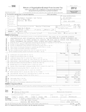 Form 990 2012