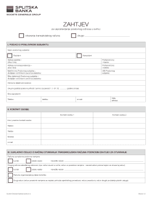 Business Account Opening Request