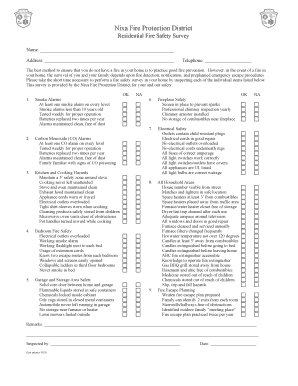 Nixa Fire Protection District Residential Fire Safety Survey
