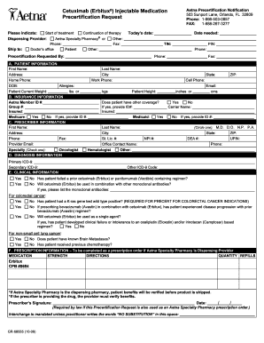 Aetna Cetuximab Precertification Request