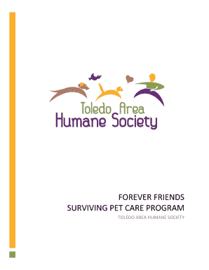 Forever friends surviving pet care program - toledohumaneorg