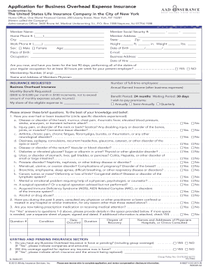 Business Overhead Expense Insurance Application