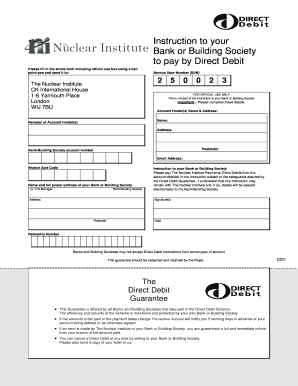 Direct Debit Instruction Form