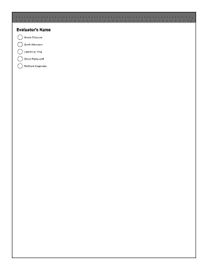 School Board Evaluation Form