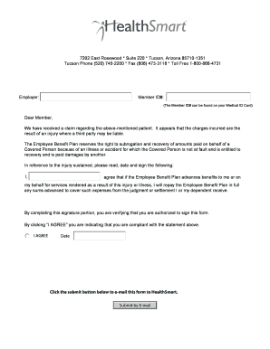 HealthSmart Subrogation Agreement