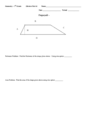 Geometry Trapezoid Worksheet