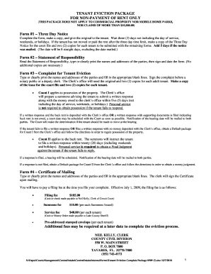 Florida Tenant Eviction Package