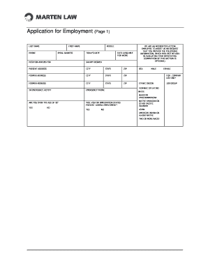 Application for Employment