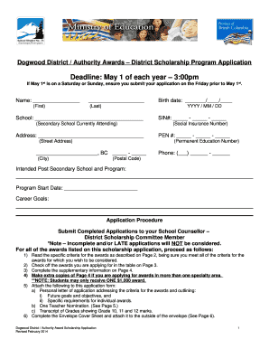 Dogwood District Scholarship Application