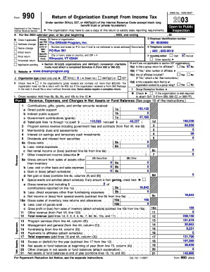 Form 990 Return of Organization Exempt From Income Tax
