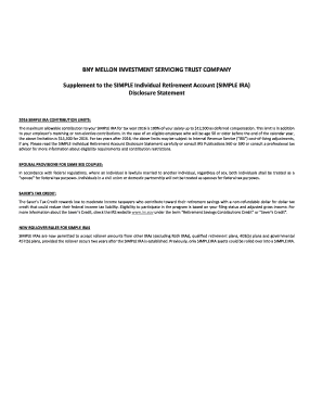 SIMPLE IRA Disclosure Statement