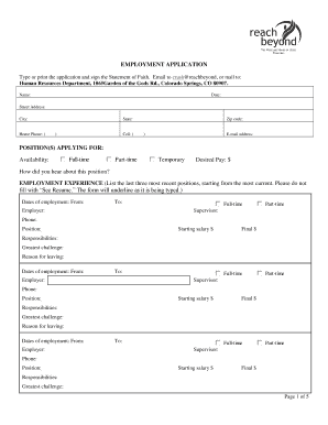 Employment Application