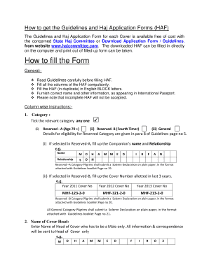 Haj Application Form