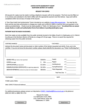 Request for Copies Form A-8